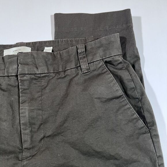 Vince Brown Cotton Twill Straight Chino Pants Trousers Women's Size 6 - Picture 8 of 11